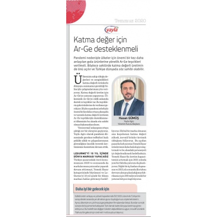 Katma Değer İçin Ar-Ge Desteklenmeli