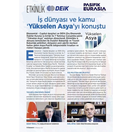 İŞ DÜNYASI ve KAMU ‘YÜKSELEN ASYA’YI KONUŞTU