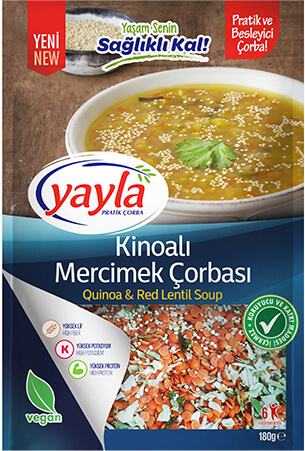 KİNOALI MERCİMEK ÇORBASI