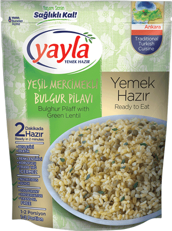 YEŞİL MERCİMEKLİ BULGUR PİLAVI
