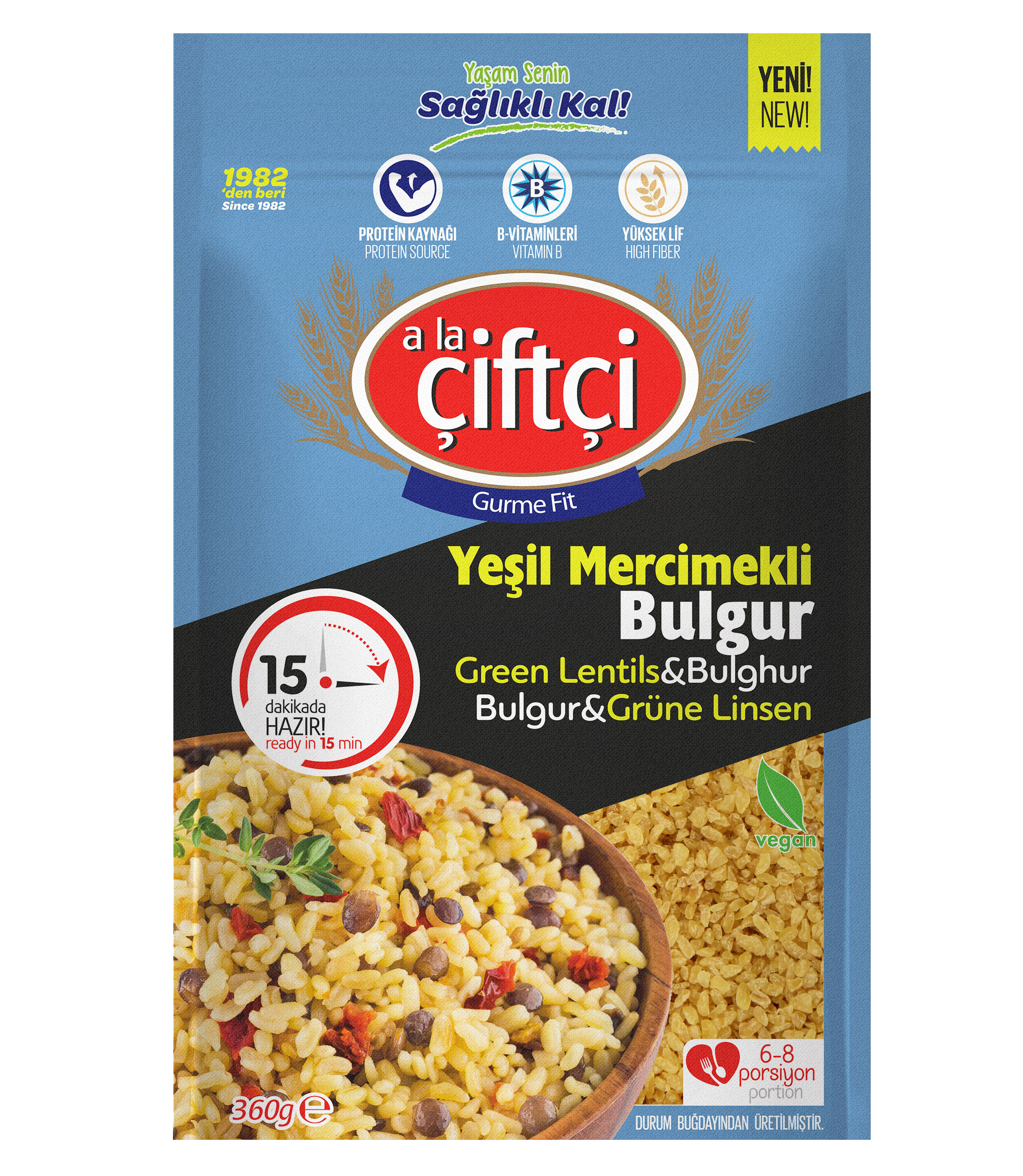 YEŞİL MERCİMEKLİ DOMATESLİ BULGUR