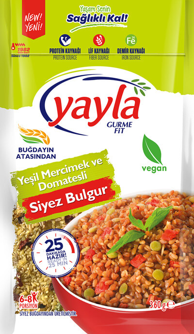 YEŞİL MERCİMEKLİ VE DOMATESLİ SİYEZ BULGUR