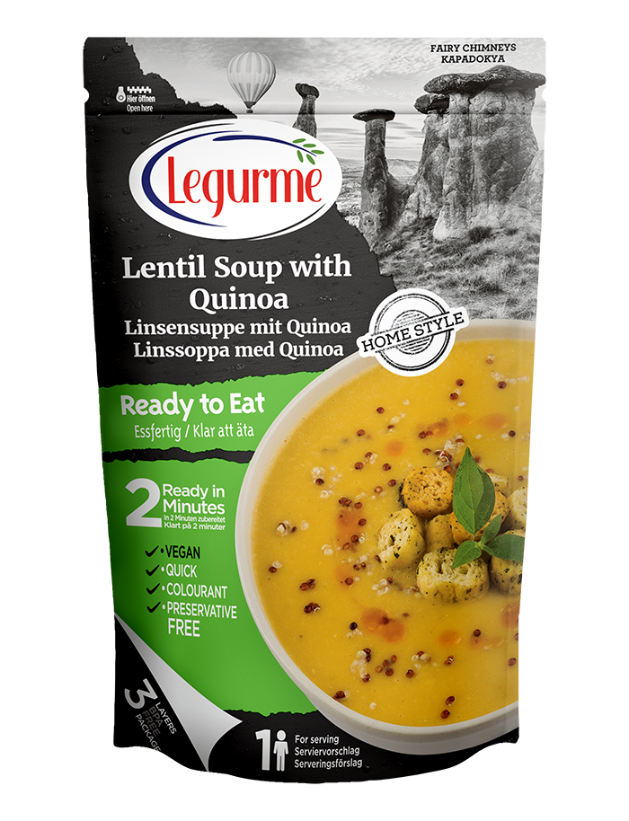 KİNOALI MERCİMEK ÇORBASI